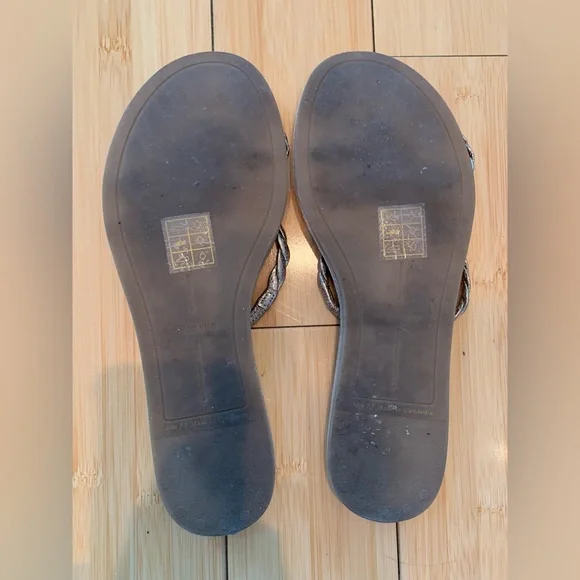 Dolce Vita Dark Gold Braided Sandals - Picture 7 of 7